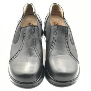 Dromedaris Women's Leather Slip On Comfort Shoes Falcon Black Size 10.5 Portugal